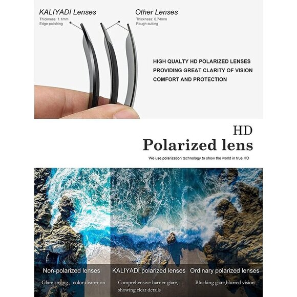 Polarized Sunglasses Men Women Semi-Rimless UV Block Driving Sport Clear View main image 4